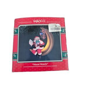 Vintage Enesco 1991 Moon Watch Christmas Ornament Treasury of Christmas